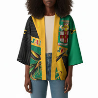 Jamaica Independence Day Kimono Coat Of Arms With Doctor Bird Tropical Vibes