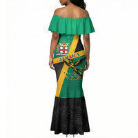 Jamaica Independence Day Mermaid Dress Coat Of Arms With Doctor Bird Tropical Vibes