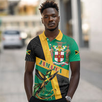 Jamaica Independence Day Polo Shirt Coat Of Arms With Doctor Bird Tropical Vibes