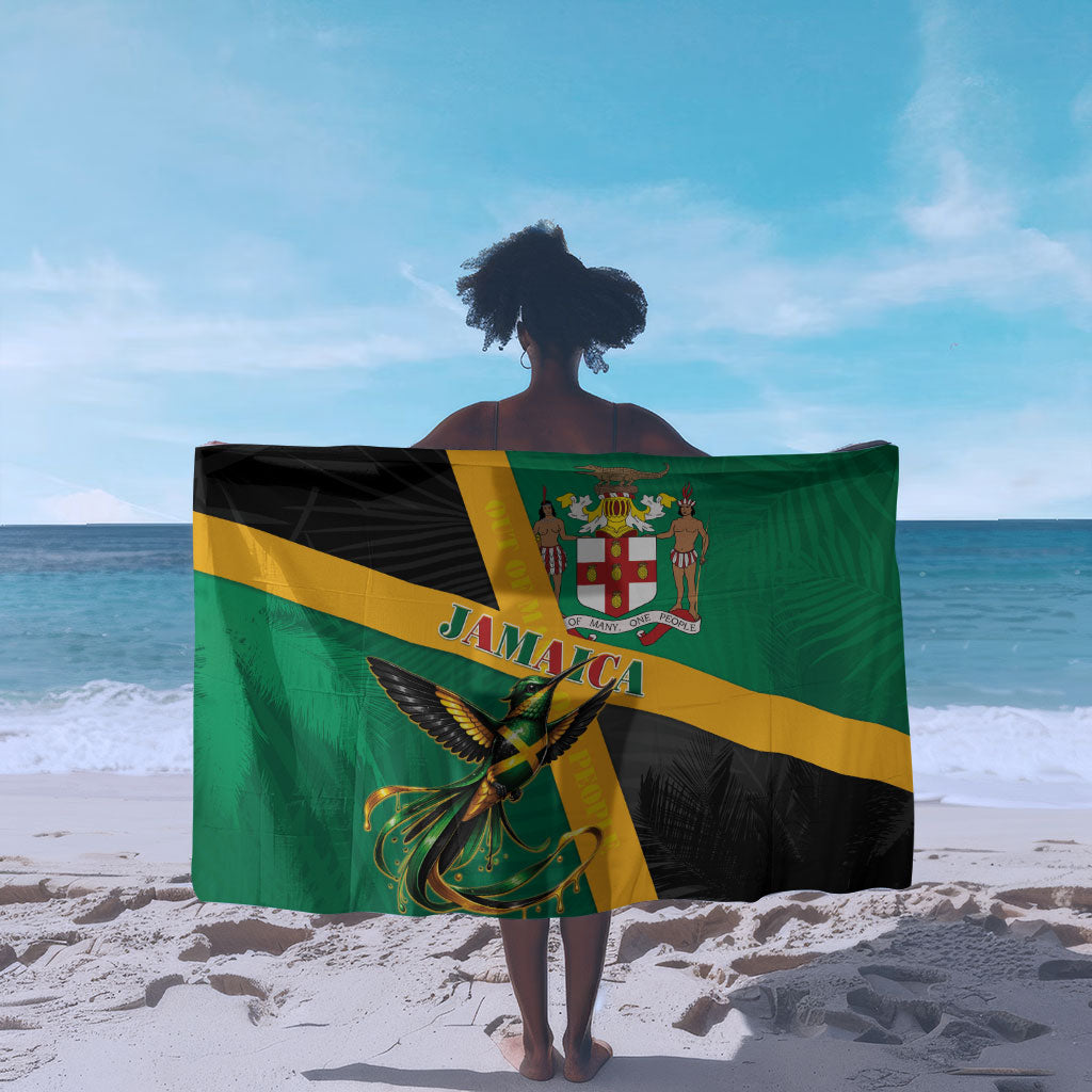 Jamaica Independence Day Sarong Coat Of Arms With Doctor Bird Tropical Vibes