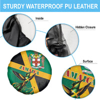 Jamaica Independence Day Spare Tire Cover Coat Of Arms With Doctor Bird Tropical Vibes