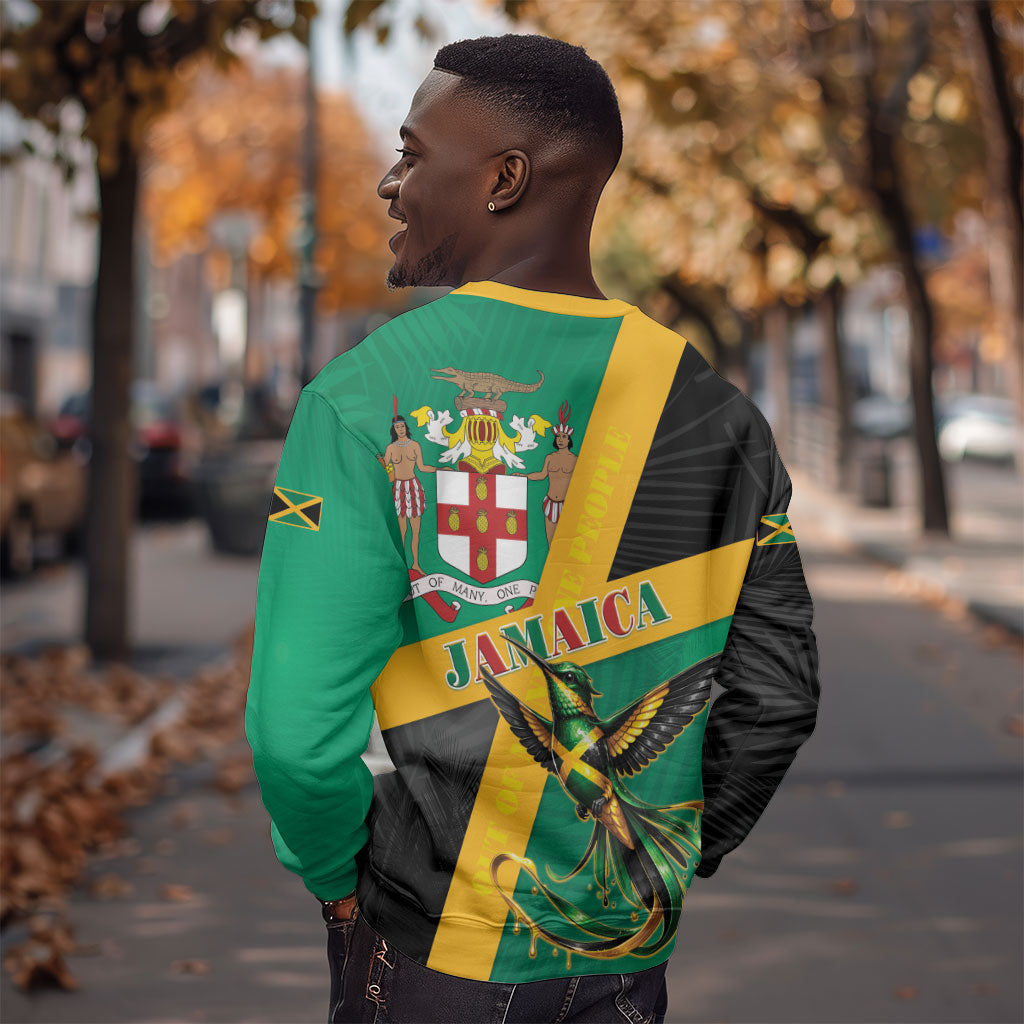 Jamaica Independence Day Sweatshirt Coat Of Arms With Doctor Bird Tropical Vibes
