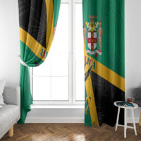 Jamaica Independence Day Window Curtain Coat Of Arms With Doctor Bird Tropical Vibes