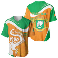 Personalized Ivory Coast 1960 Baseball Jersey Happy Independence Day