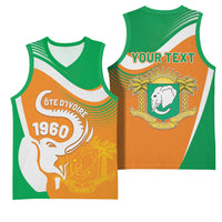 Personalized Ivory Coast 1960 Basketball Jersey Happy Independence Day