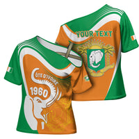 Personalized Ivory Coast 1960 Cross Shoulder Shirt Happy Independence Day