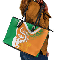 Ivory Coast 1960 Leather Tote Bag Happy Independence Day