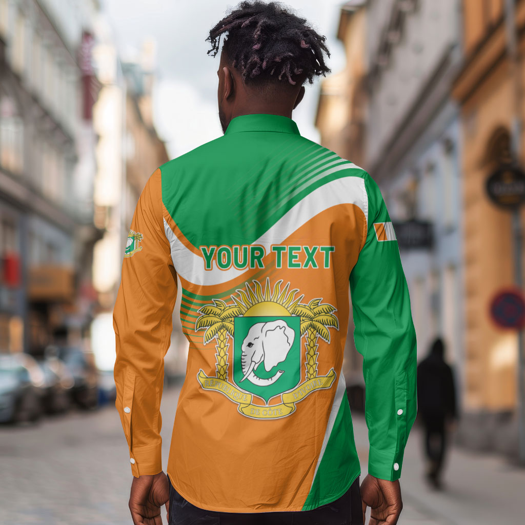 Personalized Ivory Coast 1960 Long Sleeve Button Shirt Happy Independence Day