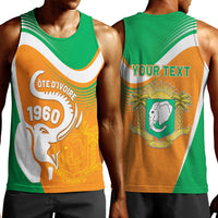 Personalized Ivory Coast 1960 Men Tank Top Happy Independence Day