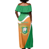 Personalized Ivory Coast 1960 Off Shoulder Maxi Dress Happy Independence Day