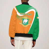 Personalized Ivory Coast 1960 Sleeve Zip Bomber Jacket Happy Independence Day