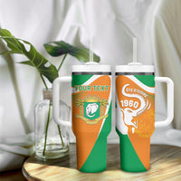 Personalized Ivory Coast 1960 Tumbler With Handle Happy Independence Day