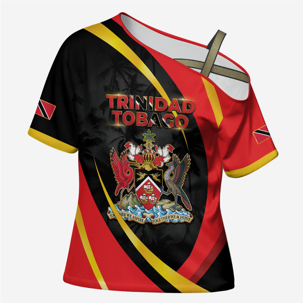 Trinidad And Tobago Independence Day Cross Shoulder Shirt Two Islands One Nation Endless Pride