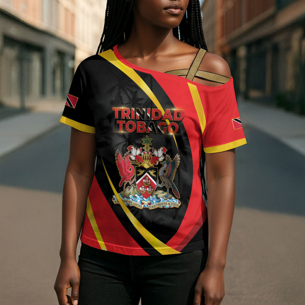 Trinidad And Tobago Independence Day Cross Shoulder Shirt Two Islands One Nation Endless Pride