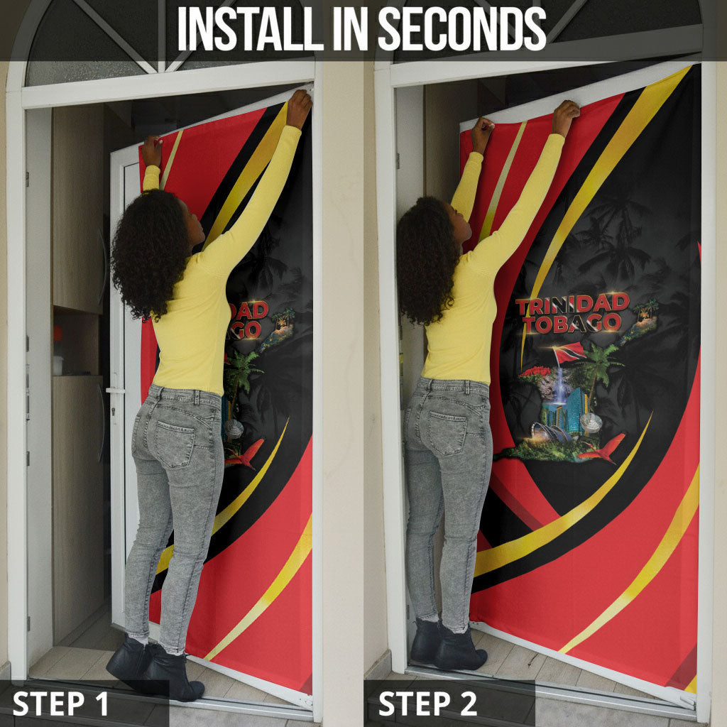 Trinidad And Tobago Independence Day Door Cover Two Islands One Nation Endless Pride