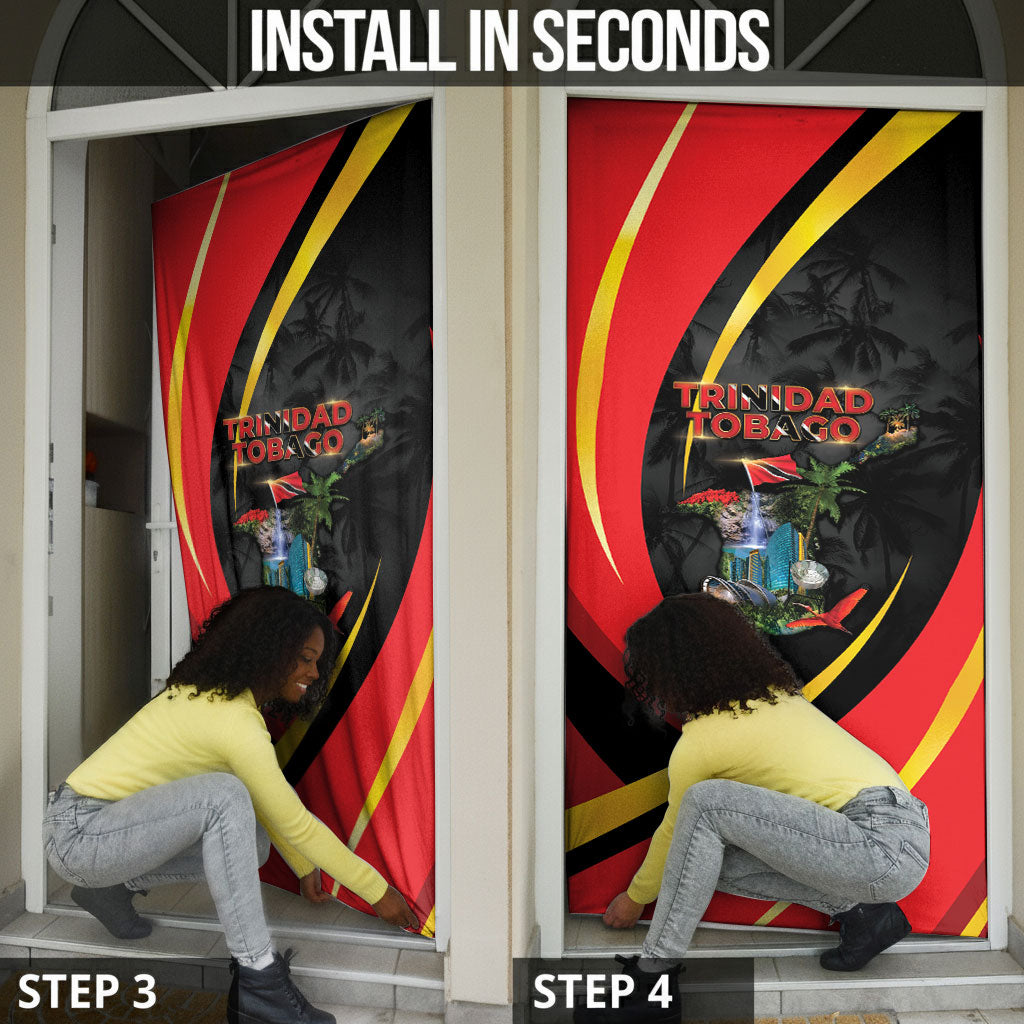 Trinidad And Tobago Independence Day Door Cover Two Islands One Nation Endless Pride