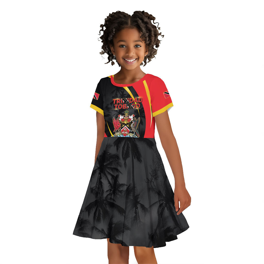 Trinidad And Tobago Independence Day Kid Short Sleeve Dress Two Islands One Nation Endless Pride