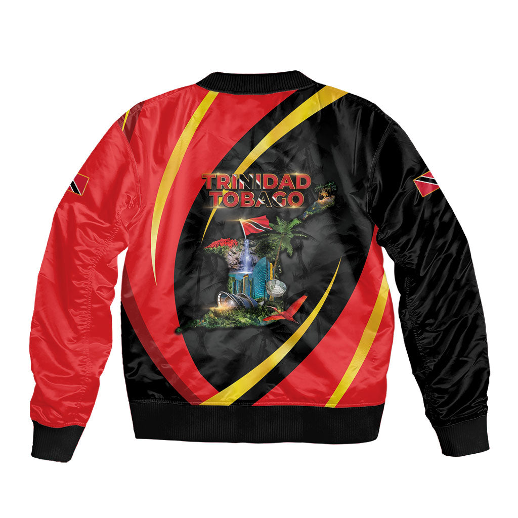 Trinidad And Tobago Independence Day Sleeve Zip Bomber Jacket Two Islands One Nation Endless Pride