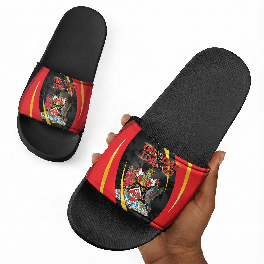 Trinidad And Tobago Independence Day Slide Sandals Two Islands One Nation Endless Pride