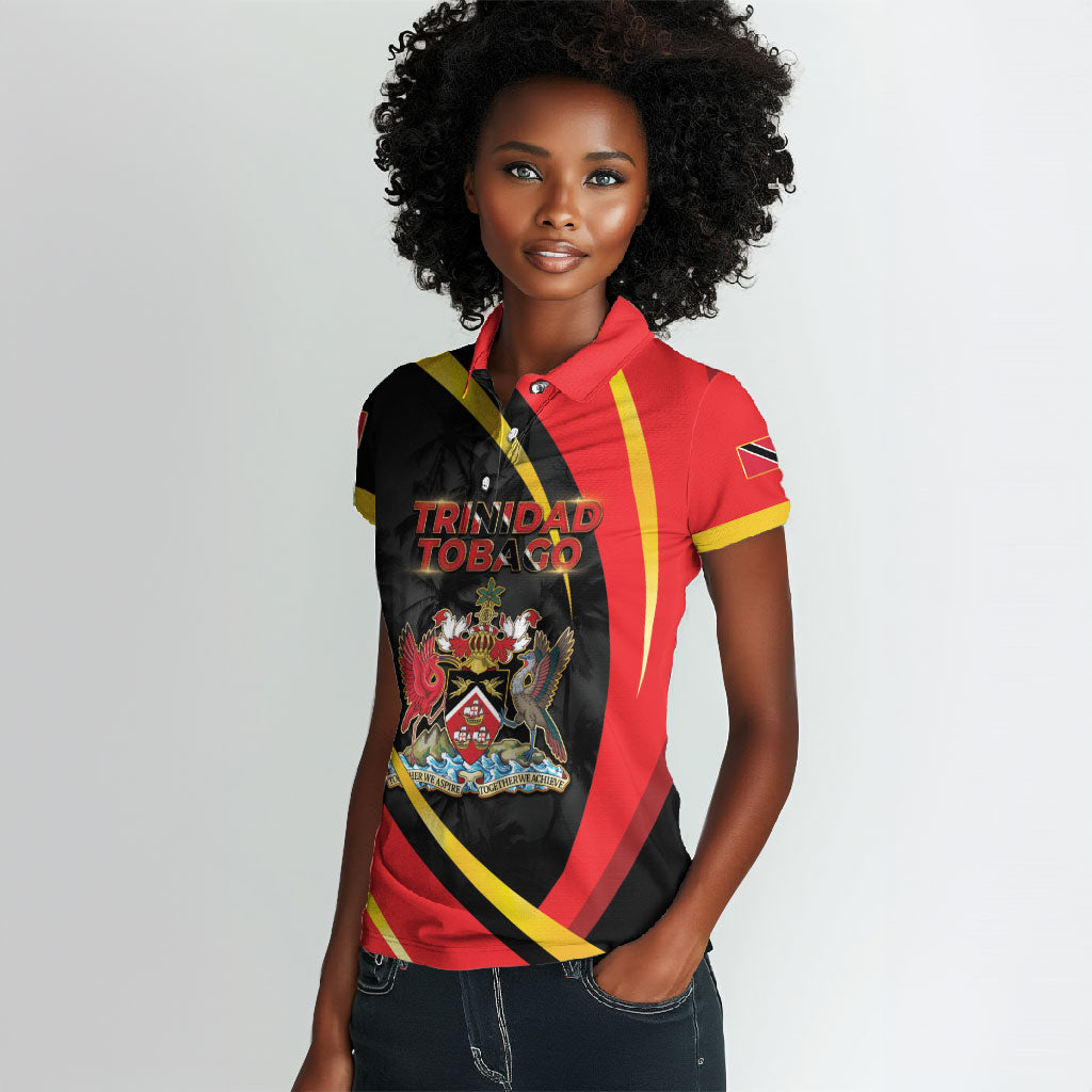 Trinidad And Tobago Independence Day Women Polo Shirt Two Islands One Nation Endless Pride