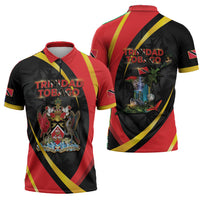 Trinidad And Tobago Independence Day Zipper Polo Shirt Two Islands One Nation Endless Pride