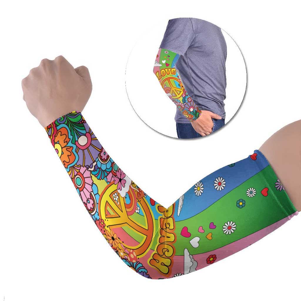 Hippie Peace Love Arm Sleeves Colorful Style - Wonder Print Shop