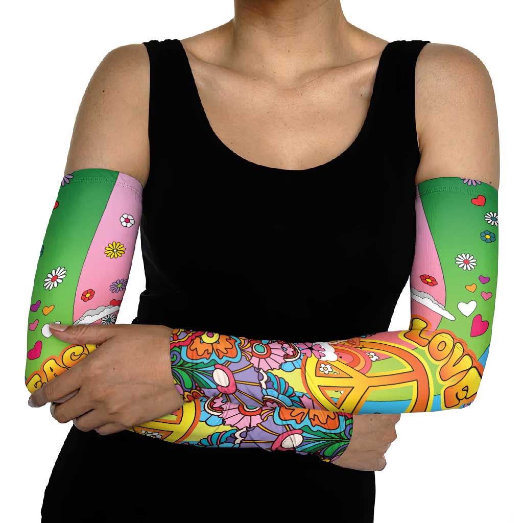 Hippie Peace Love Arm Sleeves Colorful Style - Wonder Print Shop