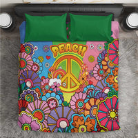Hippie Peace Love Bedding Set Colorful Style - Wonder Print Shop