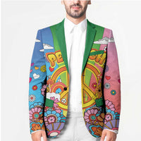 Hippie Peace Love Blazer Colorful Style - Wonder Print Shop