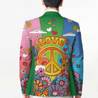 Hippie Peace Love Blazer Colorful Style - Wonder Print Shop