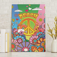 Hippie Peace Love Canvas Wall Art Colorful Style - Wonder Print Shop