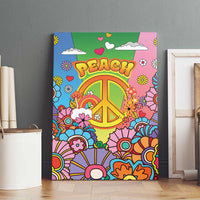 Hippie Peace Love Canvas Wall Art Colorful Style - Wonder Print Shop