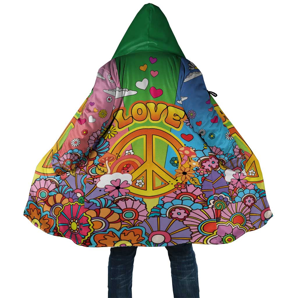 Hippie Peace Love Cloak Colorful Style - Wonder Print Shop