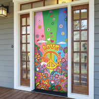 Hippie Peace Love Door Cover Colorful Style - Wonder Print Shop