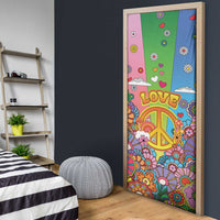 Hippie Peace Love Door Cover Colorful Style - Wonder Print Shop