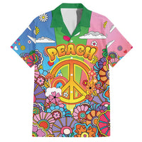 Hippie Peace Love Family Matching Long Sleeve Bodycon Dress and Hawaiian Shirt Colorful Style - Wonder Print Shop