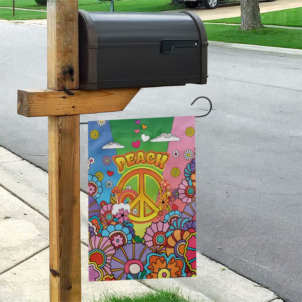 Hippie Peace Love Garden Flag Colorful Style - Wonder Print Shop