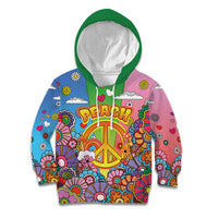 Hippie Peace Love Kid Hoodie Colorful Style - Wonder Print Shop