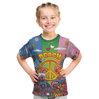 Hippie Peace Love Kid T Shirt Colorful Style - Wonder Print Shop