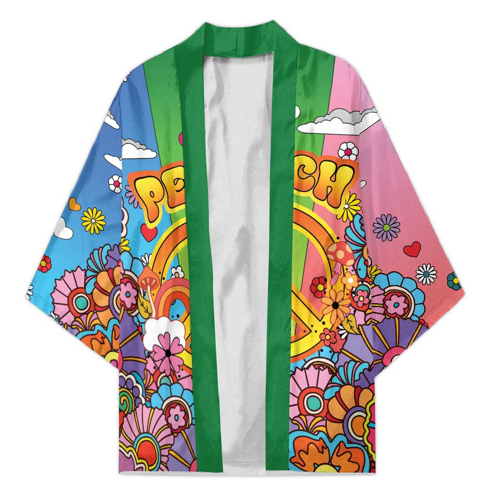 Hippie Peace Love Kimono Colorful Style - Wonder Print Shop