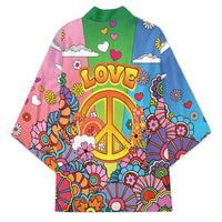 Hippie Peace Love Kimono Colorful Style - Wonder Print Shop