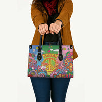 Hippie Peace Love Leather Bag Colorful Style - Wonder Print Shop