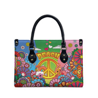 Hippie Peace Love Leather Bag Colorful Style - Wonder Print Shop