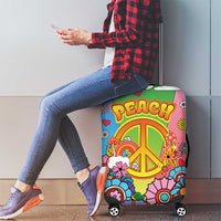 Hippie Peace Love Luggage Cover Colorful Style - Wonder Print Shop