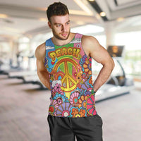 Hippie Peace Love Men Tank Top Colorful Style - Wonder Print Shop