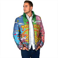 Hippie Peace Love Padded Jacket Colorful Style - Wonder Print Shop