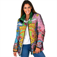 Hippie Peace Love Padded Jacket Colorful Style - Wonder Print Shop
