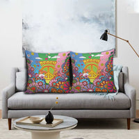 Hippie Peace Love Pillow Cover Colorful Style - Wonder Print Shop