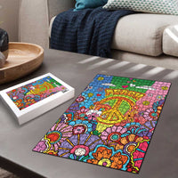 Hippie Peace Love Puzzle Colorful Style - Wonder Print Shop