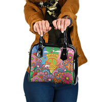 Hippie Peace Love Shoulder Handbag Colorful Style - Wonder Print Shop